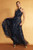 Rivara Fil Coupe Gown Navy And Gold Rivara Fil Coupe Gown Navy And Gold