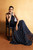 Rivara Fil Coupe Gown Navy And Gold Rivara Fil Coupe Gown Navy And Gold
