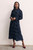 Aurellie Pleat Dress Navy