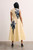 Zellia Fil Coupe Dress Pale Yellow And Navy