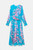 Portofino Silk Chiffon Dress Turquoise And Pink