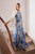 Oria Silk Crepe Maxi Dress Ivory And Blue