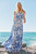 Oria Silk Crepe Maxi Dress Ivory And Blue