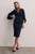 Clever Crepe Pencil Skirt Navy