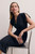 Paola Sculpt Stretch Crepe Dress Navy