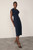 Paola Sculpt Stretch Crepe Dress Navy