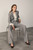 Hartford Wool Prince Of Wales Wide-Leg Trousers Grey