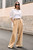 Lyon Textured Palazzo Trousers Sand