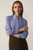 Bowery Blouse Chalk Blue Stretch Silk