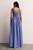 Sevilla Silk Chiffon Maxi Dress Celestial Steel Blue