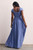Sevilla Silk Chiffon Maxi Dress Celestial Steel Blue