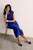 Riano Wool Crepe Dress Cobalt Blue