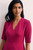 Pereto Sculpt Stretch Crepe Dress Magenta