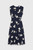 Ischia Embroidered Dress Navy And Ivory