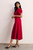 Salerno Crepe Dress Deep Scarlet Red