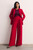 Lyon Crepe Palazzo Trousers Deep Scarlet Red