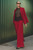 Lyon Crepe Palazzo Trousers Deep Scarlet Red