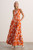 Almeria Cotton Dress Orange And Ivory