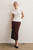 Oliena Linen Blend Skirt Chocolate