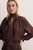 Riola Silk Chiffon Blouse Chocolate