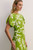 Salerno Silk Dress Green And Ivory
