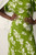 Salerno Silk Dress Green And Ivory