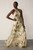 Rivara Silk Chiffon Maxi Dress Green And Ivory