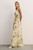 Rivara Silk Chiffon Maxi Dress Green And Ivory
