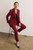 Clever Crepe Tavira Slim-Leg Trousers Sienna Red