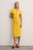 Paola Sculpt Stretch Crepe Dress Rose Yellow