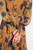 Carlton Dress Dark Mustard And Navy Ikat Floral Print Silk Georgette Carlton Dress Dark Mustard And Navy Ikat Floral Print Silk Georgette