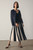 Salina Stretch Cotton Dress Navy And Stone