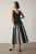 Salina Stretch Cotton Dress Navy And Stone