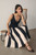Salina Stretch Cotton Dress Navy And Stone