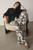 Arezzo Silk Trousers Made With Liberty Fabric Ivory And Black