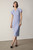 Paola Sculpt Stretch Crepe Dress Powder Blue