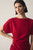 Salerno Crepe Dress Deep Red