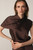 Ocana Satin Blouse Chocolate