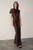 Ocana Satin Blouse Chocolate