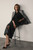Oliena Leather Pencil Skirt Black