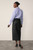 Oliena Leather Pencil Skirt Black