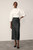 Oliena Leather Pencil Skirt Black