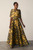 Bari Jacquard Wrap Gold And Navy