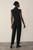 Clever Crepe Siena Slim Barrel-Leg Trousers Black