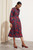 Arienzo Dress Navy And Red Floral Print Textured Silk Arienzo Dress Navy And Red Floral Print Textured Silk