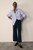 Clever Crepe Cropped Adelaide Wide-Leg Trousers Navy
