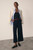 Clever Crepe Cropped Adelaide Wide-Leg Trousers Navy