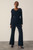 Clever Crepe Lexington Flared Trousers Navy
