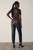 Esme Jacquard Trousers Midnight Blue