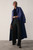 Ocana Velvet Long Sleeve Blouse Navy